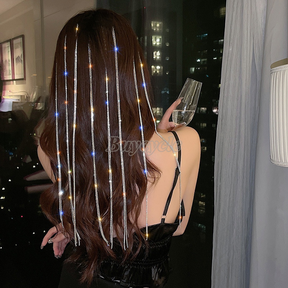 Dây Buộc Tóc Thắt Nơ Đính Đá Lấp Lánh Thời Trang