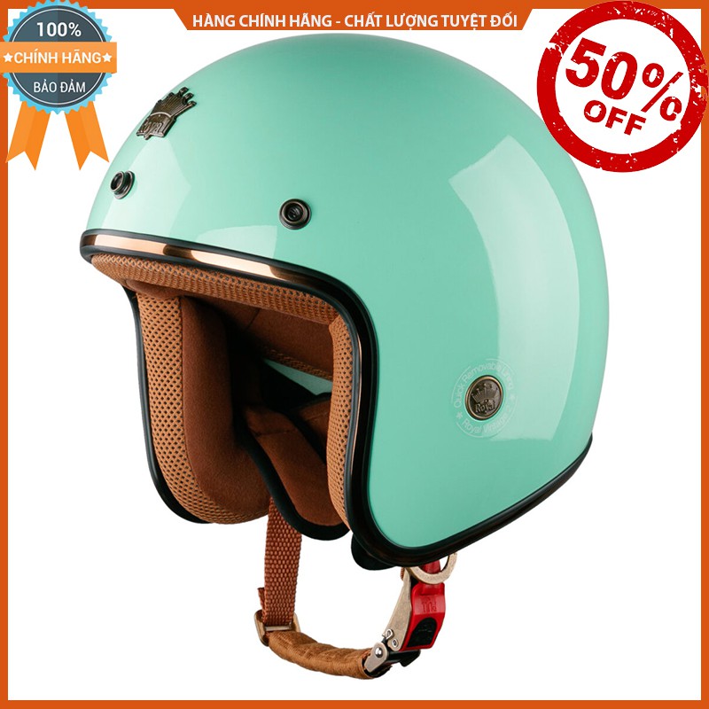 Mũ Bảo Hiểm 3/4 Royal M20c Xanh Mint- Bảo Hành Chính Hãng - Tặng Túi Đeo Vai - Lót Tháo Ráp Vệ Sinh