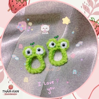 Nhẫn len ếch ộp, nhẫn len handmade, nhẫn len tự làm