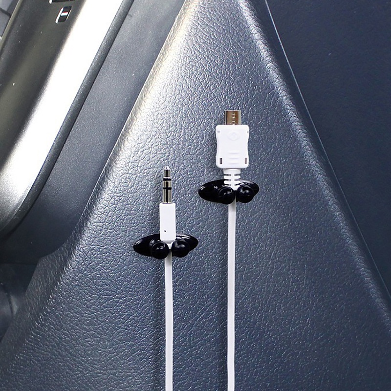 5 Kẹp Cố Định Dây Cáp Xe Hơi/Máy Tính Đa Năng