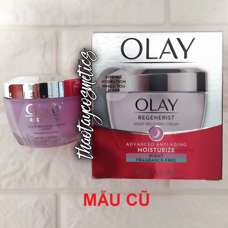 [Hàng Mỹ] Kem dưỡng ban đêm tái tạo da ngừa lão hóa Olay Regenerist Night Recovery Cream Face Moisturizer (48g)