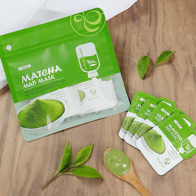 Bộ 12 gói mặt nạ bùn tinh chất matcha trà xanh làm sạch sâu 5g