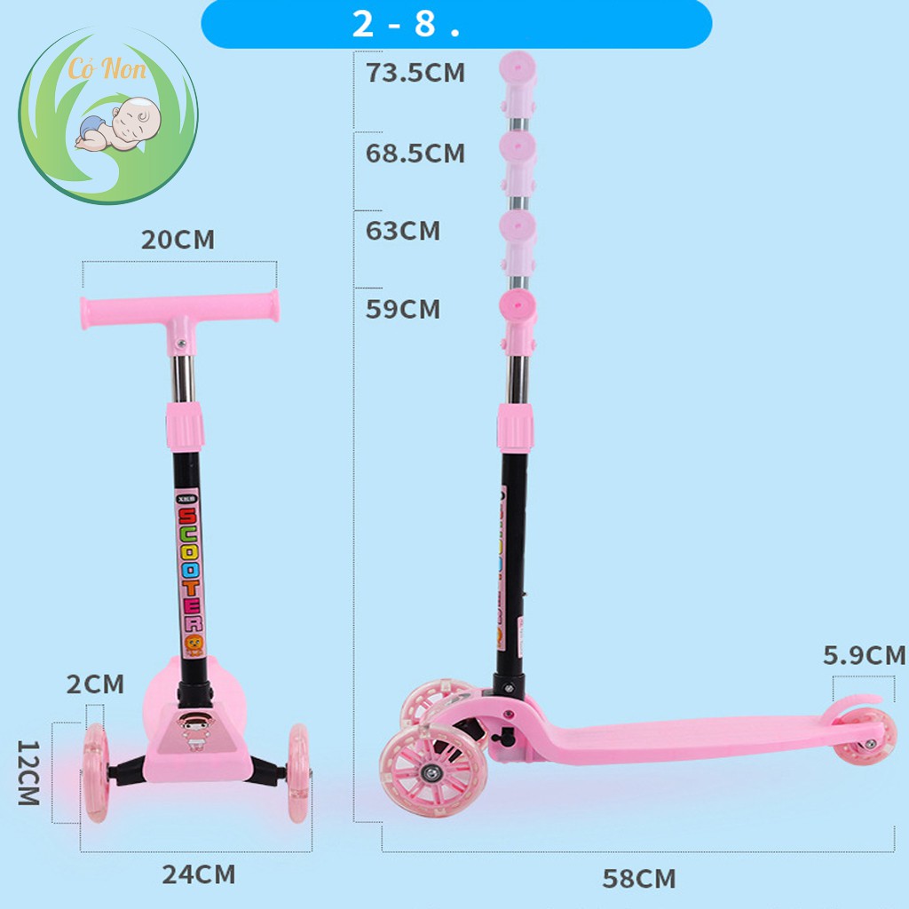 Xe trượt scooter 3 bánh phát sáng