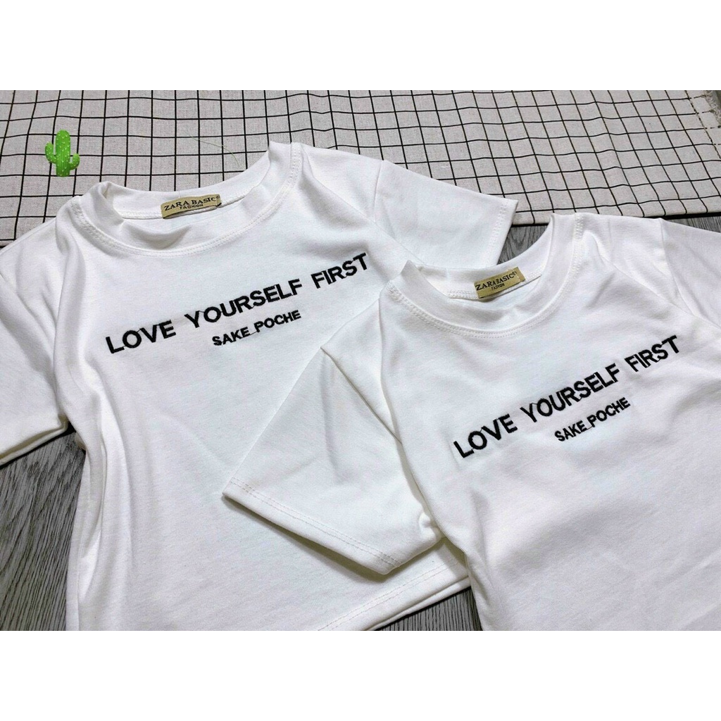 áo croptop thêu chữ love