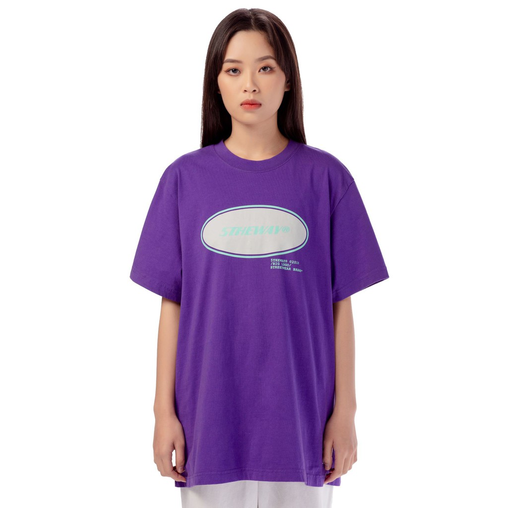 5THEWAY® /oval/ SQUARE TEE™ in PURPLE aka Áo Thun Tím Tay Ngắn
