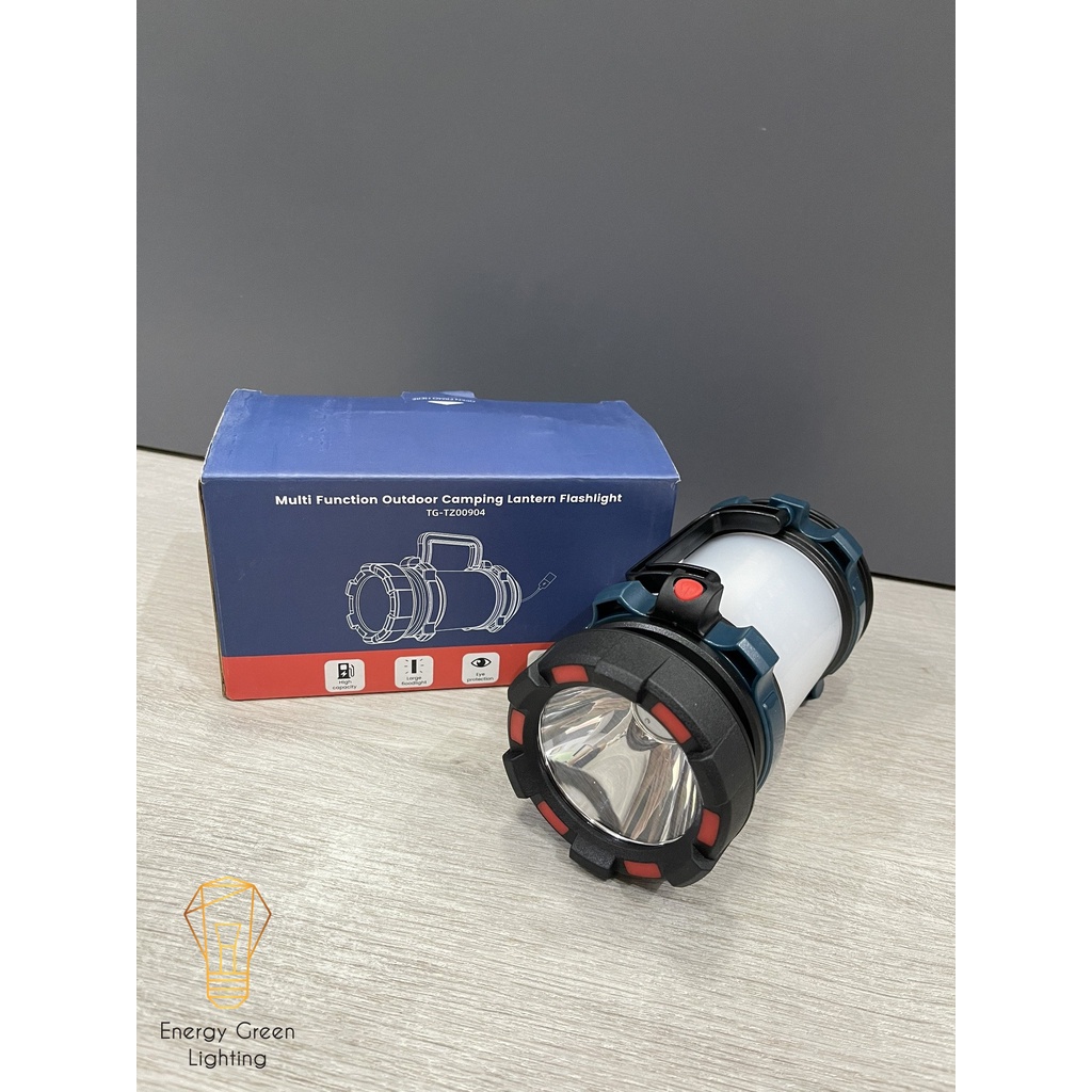 Đèn Pin Cầm Tay Energy Green Lighting 2 Nguồn LED Siêu Sáng TG-TZ00904 - Pin Sạc Tích Điện - Dung Lượng Pin 2400mAh