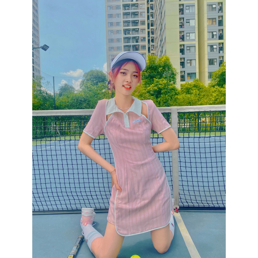 Đầm basic dáng ôm hoạ tiết kẻ sọc (3 màu) - Lollipop Dress