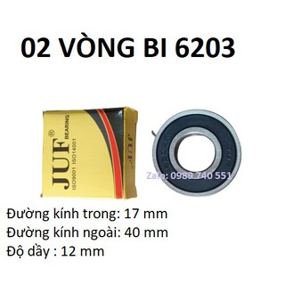 10 vòng bi 6203 JUF