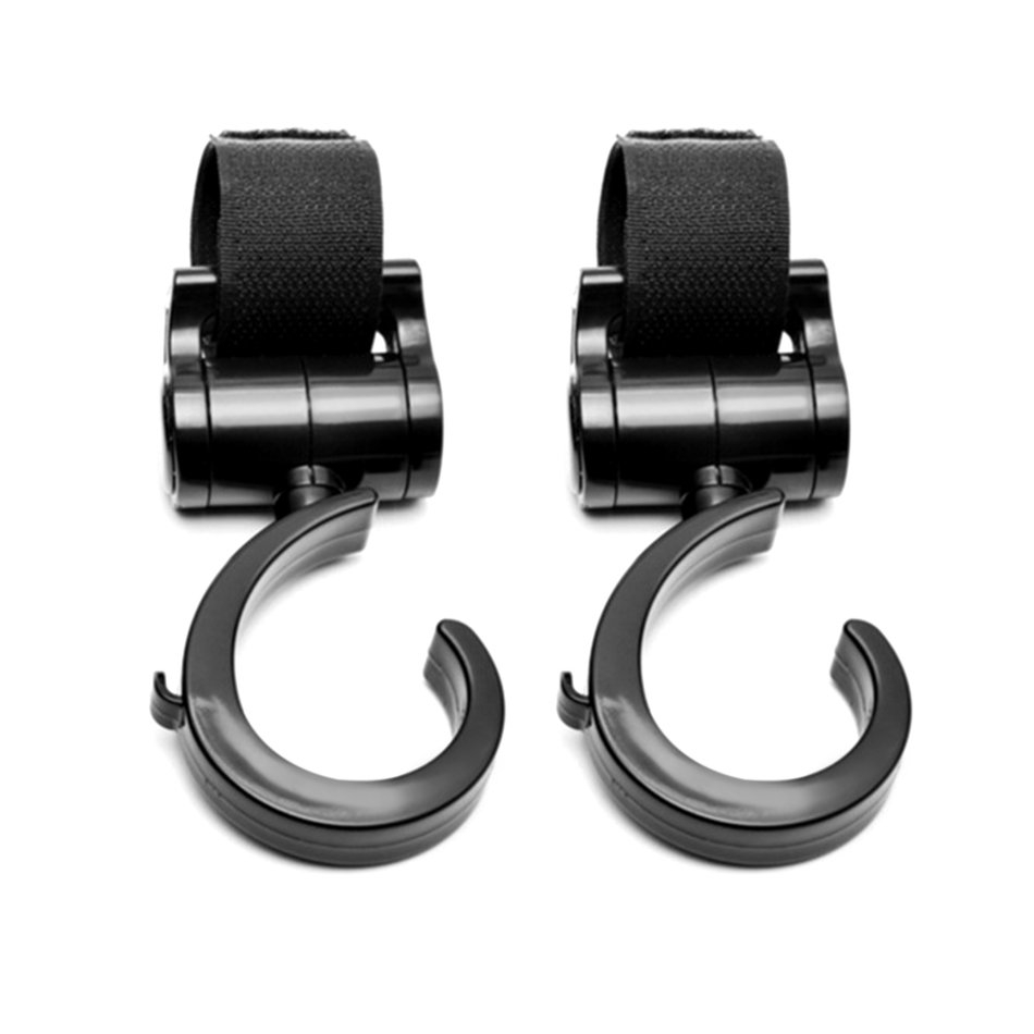 Set 2 Móc Treo Đồ Gắn Xe Đẩy Em Bé Xoay 360 Độ
