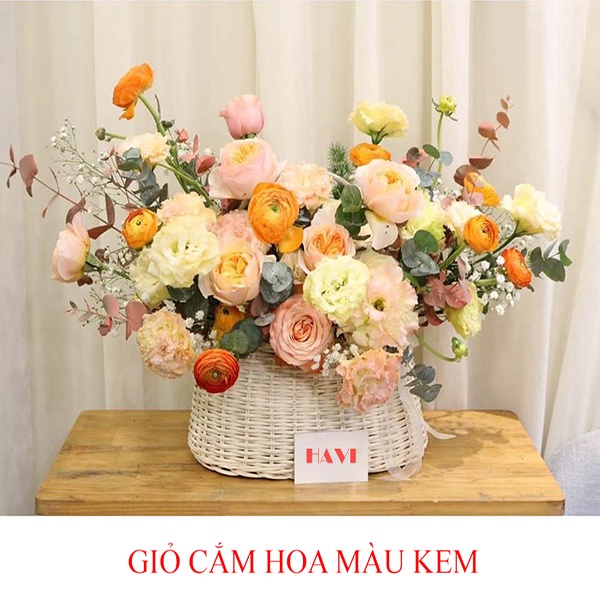 Giỏ Cắm Hoa Cao 27cm Màu Sắc Tự Nhiên, Trang Trí Decor Không Gian Nhà Cửa, Cửa Tiệm Siêu Xinh