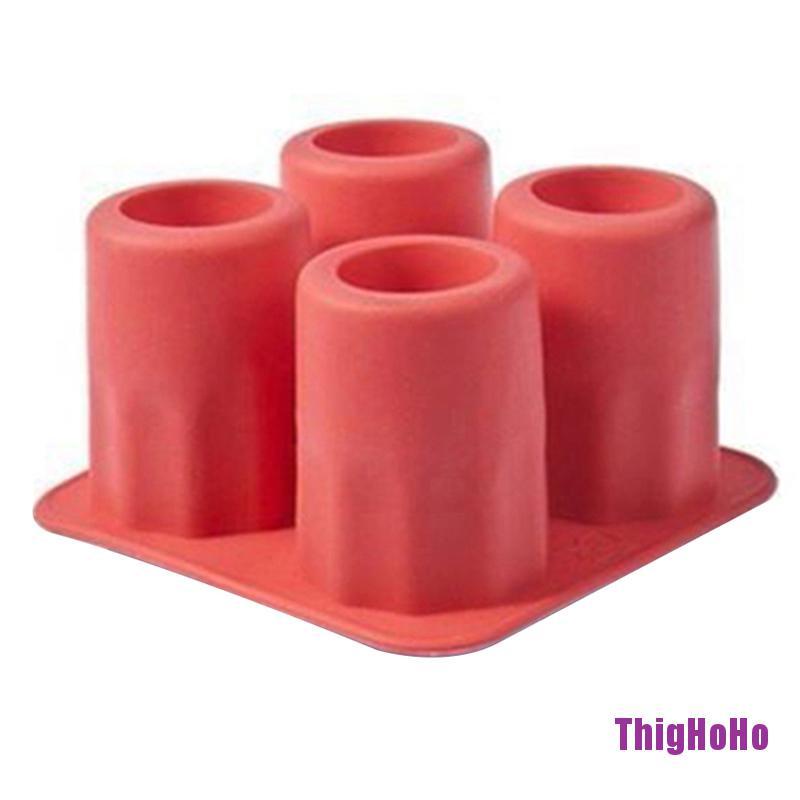 Khuôn silicon làm đá hình ly nước độc đáo thiết kế chia 4 ngăn tiện dụng