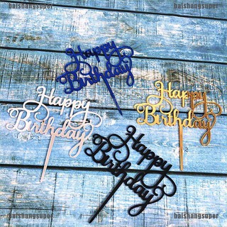 Que Chữ Happy Birthday Cắm Trang Trí Bánh Kem Cho Bé