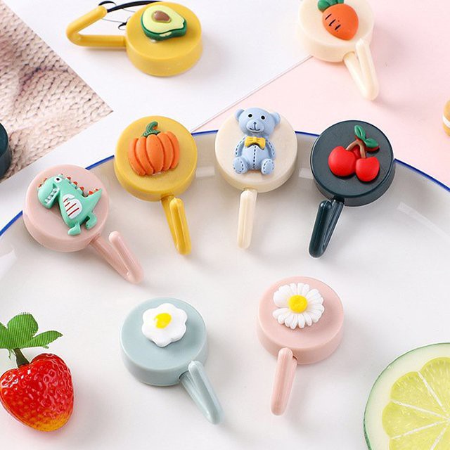 Móc Dán Tường Hoạt Hình Dễ Thương 3d, Móc Treo Đa Năng