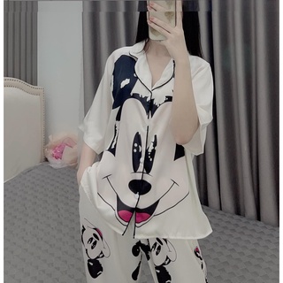 Pyjama lụa nữ, bộ đồ mặc nhà, đồ ngủ LỤA LATIN cao cấp mác SAM loại 1 - CD05