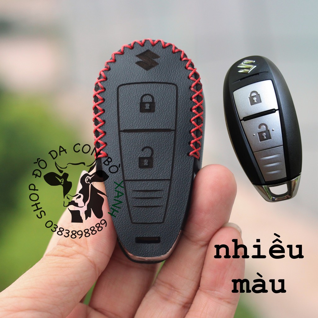 [Mã LIFEAUMAY giảm 10% tối đa 30k đơn 150k] bao da chìa khoá Suzuki Swift, Ciaz, Vitara, Ertiga handmade da thật 001