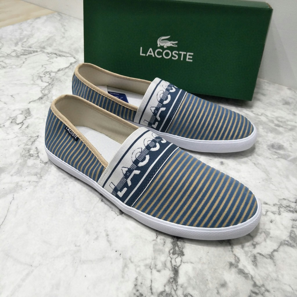 Giày lười vải  nam cao cấp màu siêu xinh Lacoste