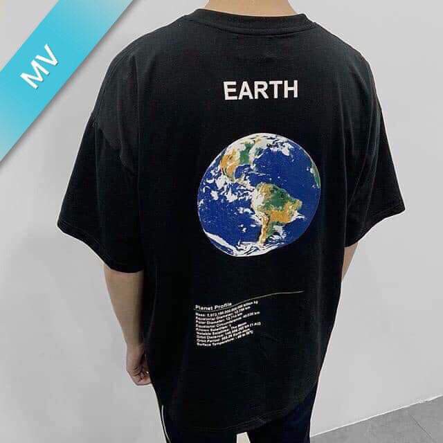 Áo Thun Tay Lỡ Unisex Trái đất