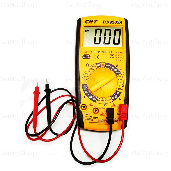 Đồng hồ đo vạn năng CHY DT-9205A Vàng kèm pin