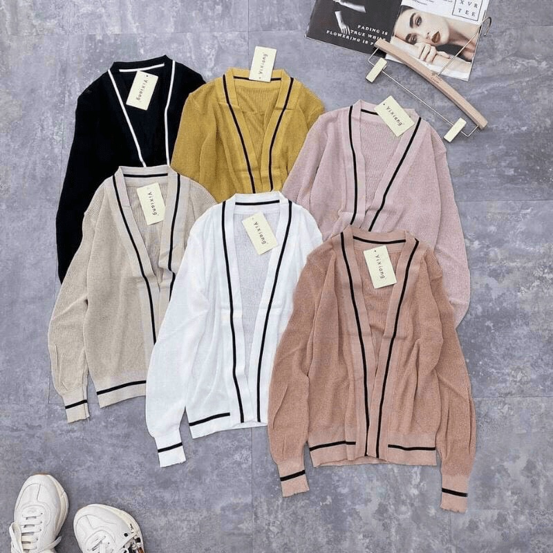 Áo Khoác Len Cadigan Siêu xinh, Áo Khoác Len Phối Viền Siêu đẹp MC41 [NewUnisex]