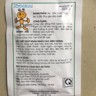 Phân bón trung lượng Siêu Canxi Bo gói 30gr