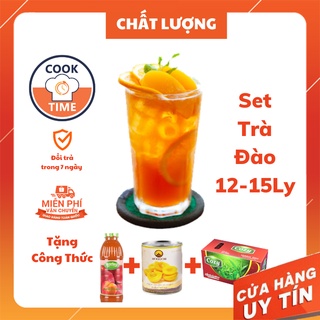 Set Trà Đào đầy đủ nguyên liệu làm ra 12-15 Ly Trà Đào Thơm Ngon - Sử dụng nguyên liệu Chính Hãng - CookTime.vn