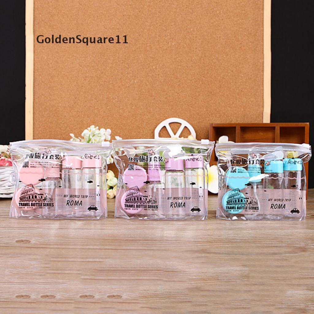 Set 7 Lọ Nhựa Rỗng Trong Suốt Mini Đựng Mỹ Phẩm Du Lịch Tiện Lợi Goldsquare11
