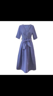 Đầm maxi sọc xanh