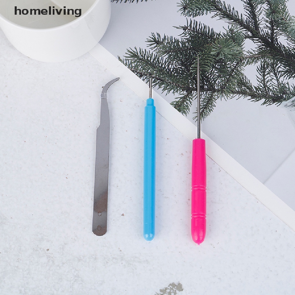 homeliving 3xPaper DIY Set Quilling Paper Tools Tweezer Needle Pins Slotted Pen Tool Kit .