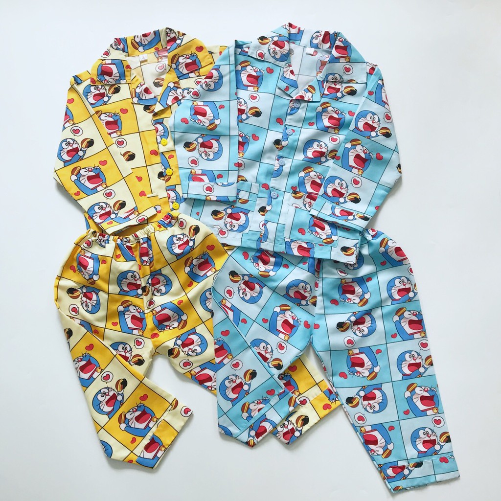 Pijama Cho Bé Kate Thái - Doremon ngộ nghĩnh size 10-45kg