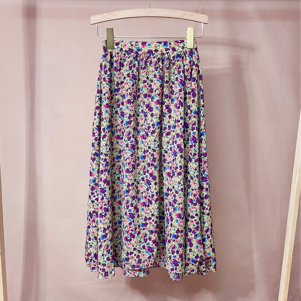 Chân Váy Hoa Nhí Vintage Chun Sau Nhiều Màu - Chân Váy Dài Vintage Chất Liệu Voan Nhật CV18 | BigBuy360 - bigbuy360.vn