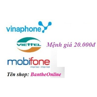 Mã thẻ Viettel, Mobi, Vina 20k