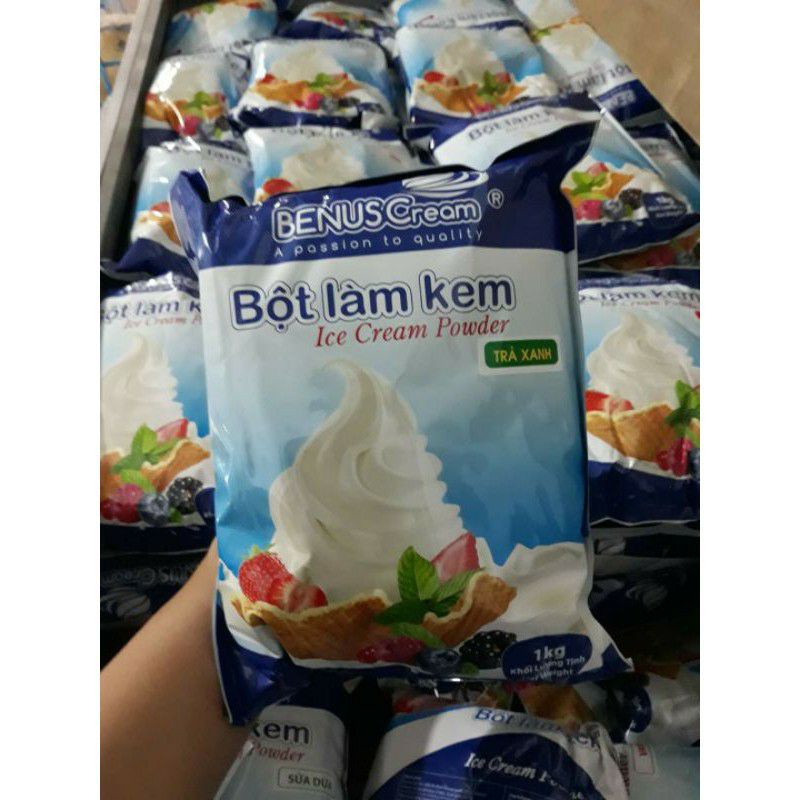 Bột làm kem Benuscream vị Trà xanh túi 1kg