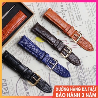 [DA CÁ SẤU THẬT] Bộ dây đồng hồ Size 20mm (Tặng hộp đầy đủ phụ kiện gồm: Tool tháo dây + khóa + suốt) - AL101
