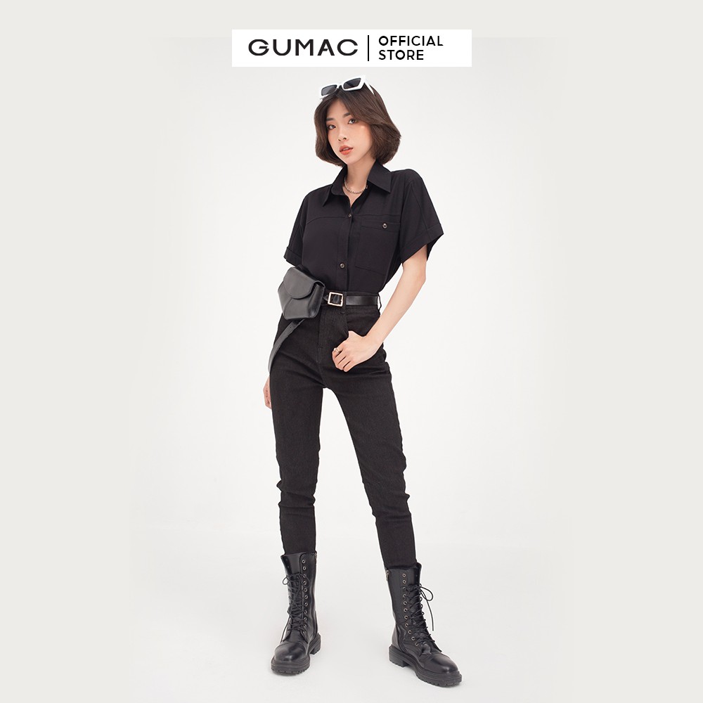 [Mã WABRGU50 giảm 10% đơn 250K] Áo sơ mi nữ tay ngắn GUMAC năng động, cá tính nhiều màu đủ size AB428