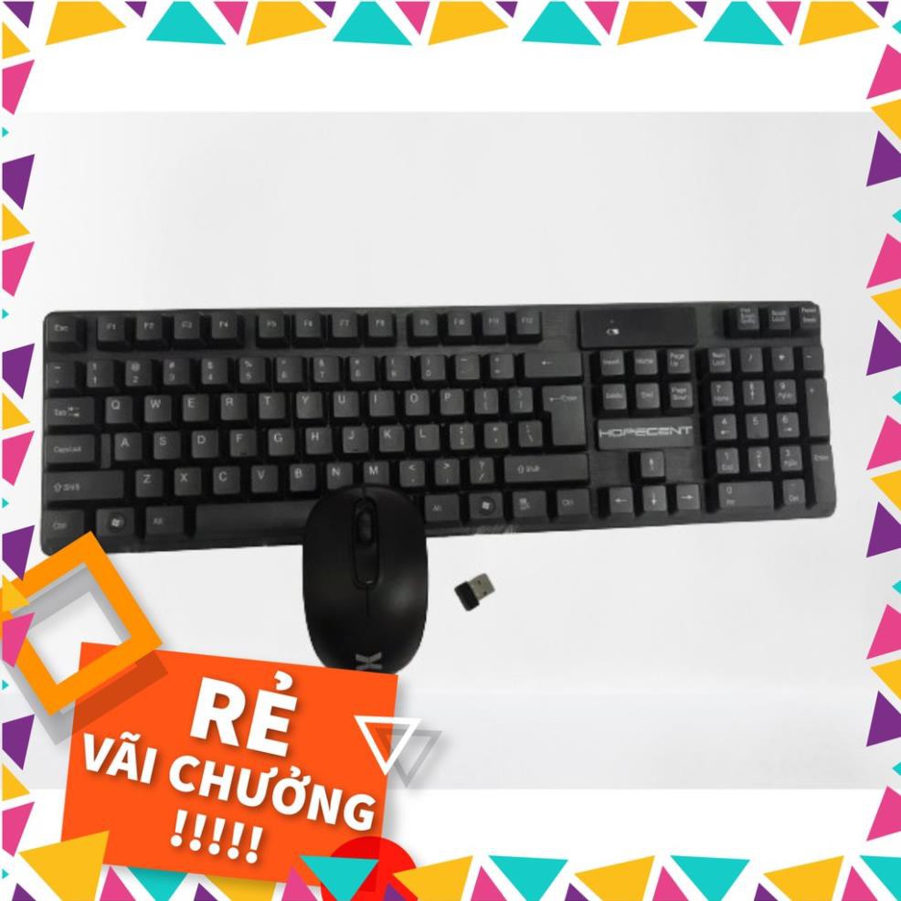 Combo Phím Chuột Không Dây HOPECENT W2010 khoảng cách kết nối cực xa, tặng kèm pin