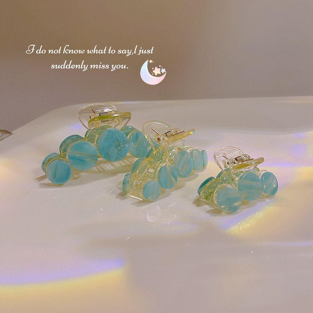 Kẹp Tóc Càng Cua Nhỏ Bằng Nhựa Họa Tiết Hình Học Màu Tím Oải Hương / Cá Mập Lấp Lánh Ngọt Ngào