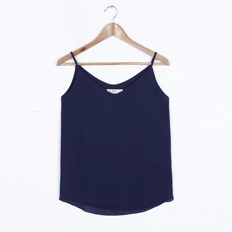 Áo hai dây cổ V sexy vải voan mát dày dặn (Order) | BigBuy360 - bigbuy360.vn