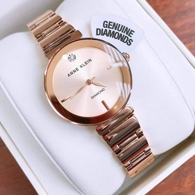 Đồng Hồ Nữ Anne Klein AK/2434RGRG Diamond Vàng Hồng Case 28mm - Full box