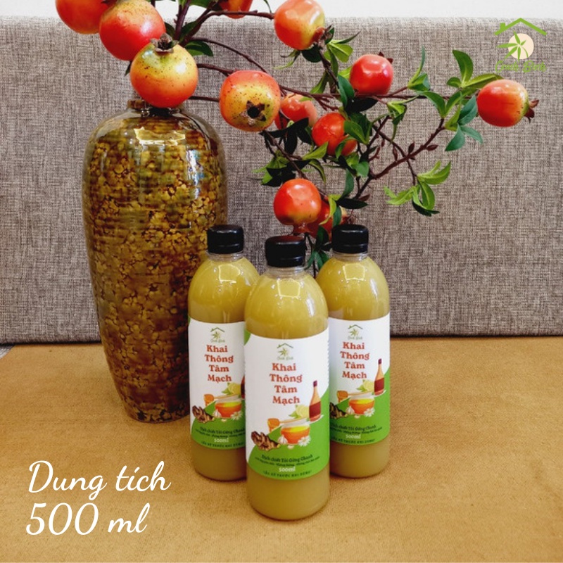 Detox tỏi gừng chanh giấm táo mật ong đào thải độc tố chai 500mL_BEP NGON NGON