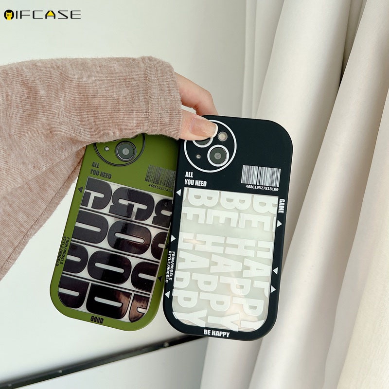 Ốp Điện Thoại Mềm Chống Sốc In Chữ Đơn Giản Cho iPhone 13 12 11 Pro Max XS Max XR X