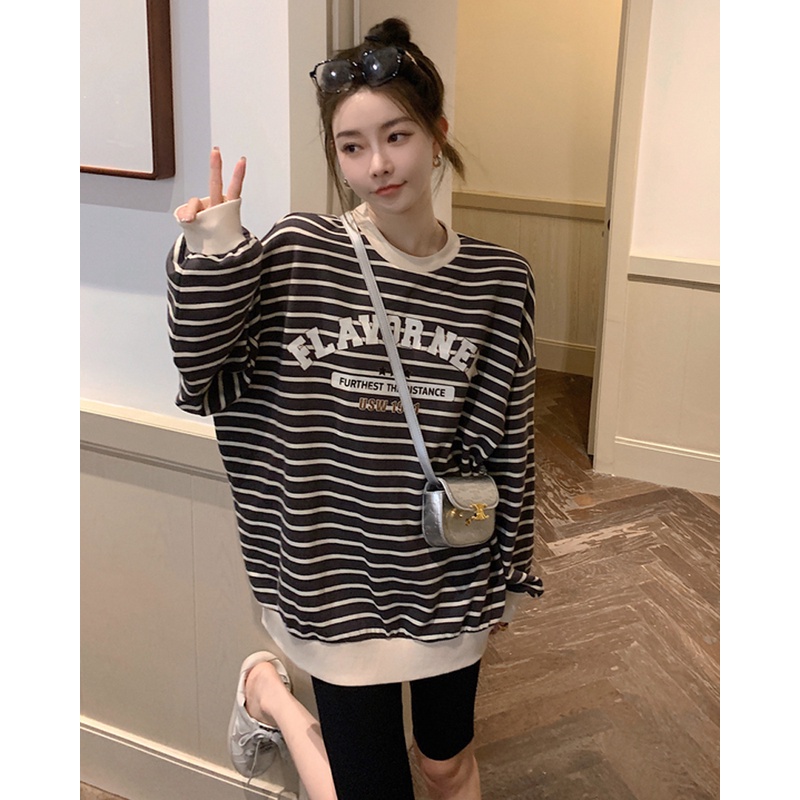 NRVP Áo Hoodie Nữ Tay Dài Dáng Rộng Thời Trang Phong Cách Hàn Quốc