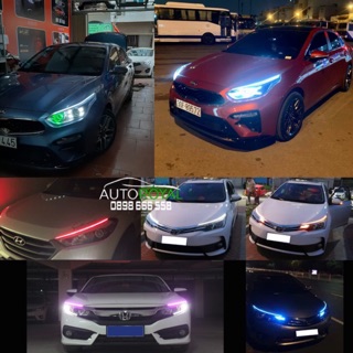 [Loại 1] LED dây silicon đèn mí ô tô và xinhan đuổi kiểu Audi gắn ngoài