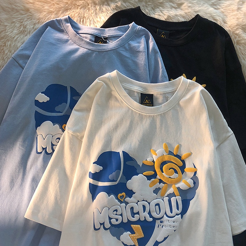 NRVP Áo Thun Nữ Tay Ngắn In Hình Phong Cách Hàn Quốc Thời Trang Mùa Hè 2022