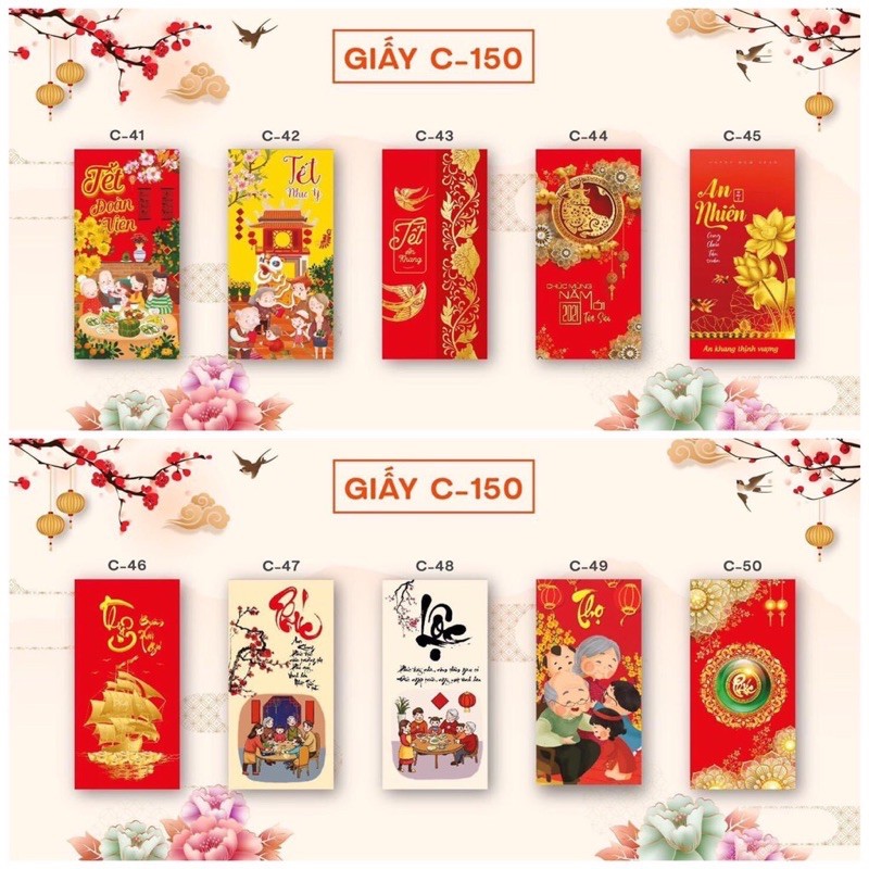 Combo 25 bao lì xì Tết 2021 chất lượng cực đẹp ( giao ngẫu nhiên )