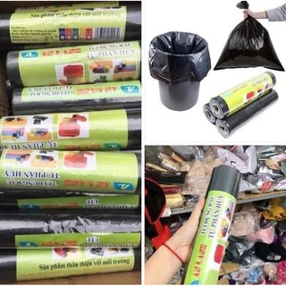 Cuộn Túi Đựng Rác Đen Tự Phân Hủy