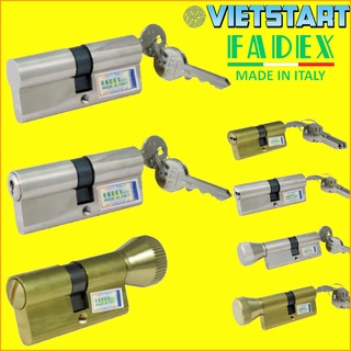 Ruột khóa tay gạt italy fadex trắng-vàng - ruột 60-70-80-100- khóa ban công, khóa phòng, toilet..