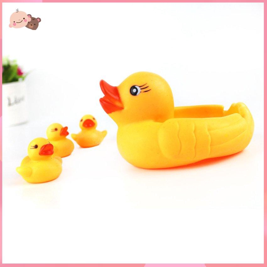 Đàn vịt thả bồn tắm phát nhạc 1 vịt mẹ 3 vịt con cho bé