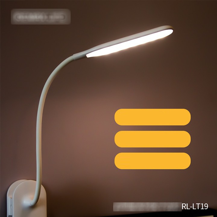 ️ Đèn LED để bàn uốn dẻo tích hợp kẹp đa năng Remax RL-LT19
