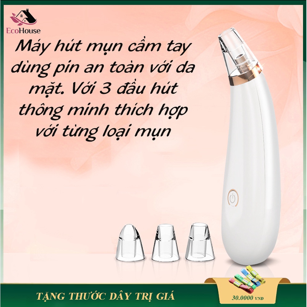 Máy hút mụn đầu đen mini cầm tay, dụng cụ tiện lợi chăm sóc da mặt, bảo hành 12 tháng lỗi 1 đổi 1