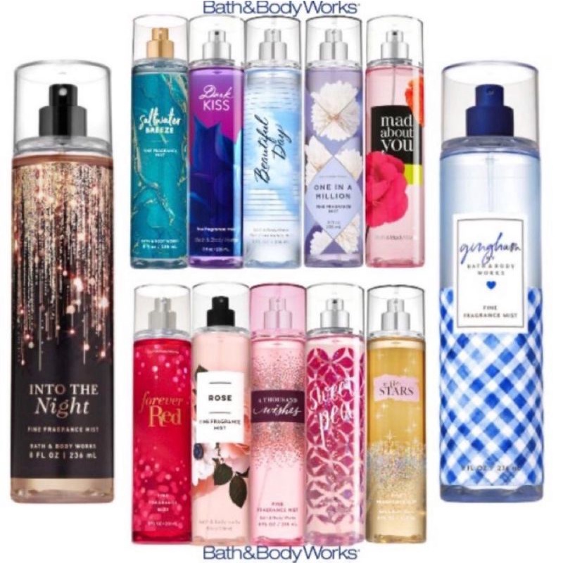 Chọn mùi-10ml mini] Xịt thơm toàn thân lưu hương Bath and Body Works 10ml